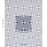Schumacher 87590 Square In A Square Navy fabric swatch