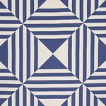 Schumacher 87590 Square In A Square Navy fabric swatch