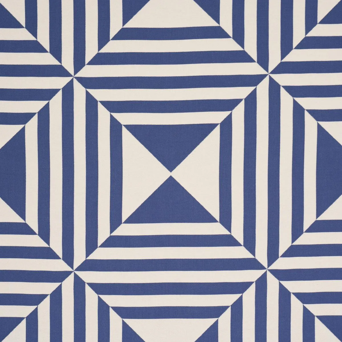 Schumacher 87590 Square In A Square Navy fabric swatch