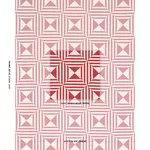 Schumacher 87591 Square In A Square Red fabric swatch