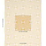 Schumacher 87592 Square In A Square Yellow fabric swatch