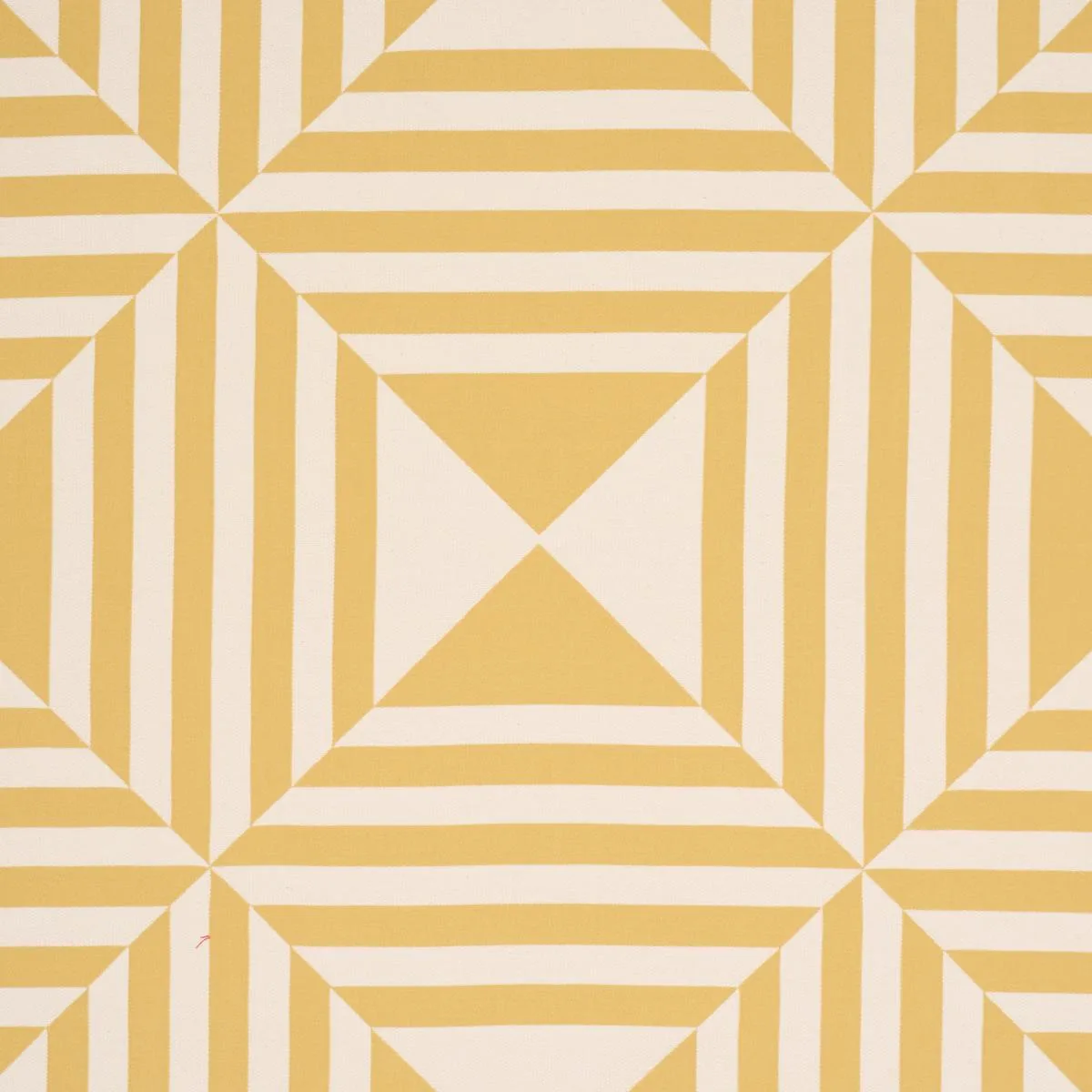 Schumacher 87592 Square In A Square Yellow fabric swatch