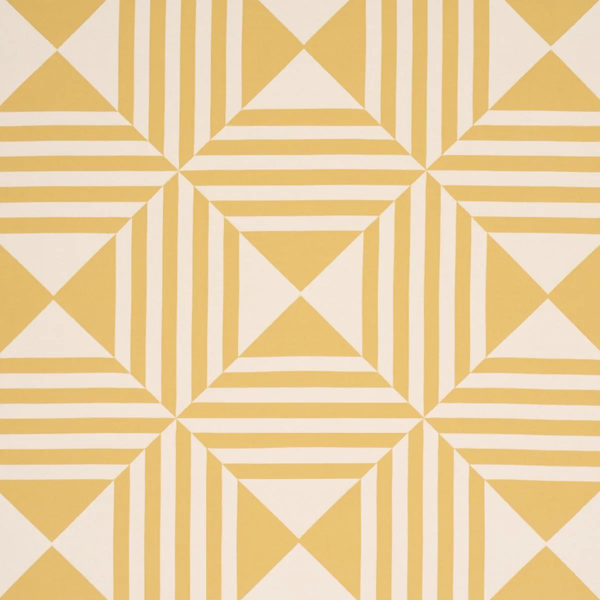 Schumacher 87592 Square In A Square Yellow fabric swatch