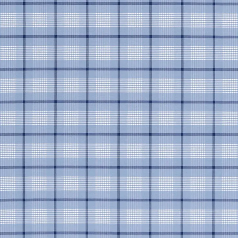 Schumacher 68021 St. Lucia Plaid Cornflower fabric swatch
