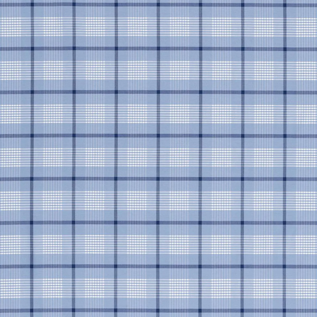 Schumacher 68021 St. Lucia Plaid Cornflower fabric swatch