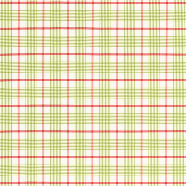 Schumacher 68020 St. Lucia Plaid Lime fabric swatch