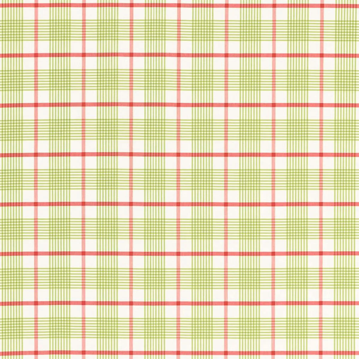 Schumacher 68020 St. Lucia Plaid Lime fabric swatch