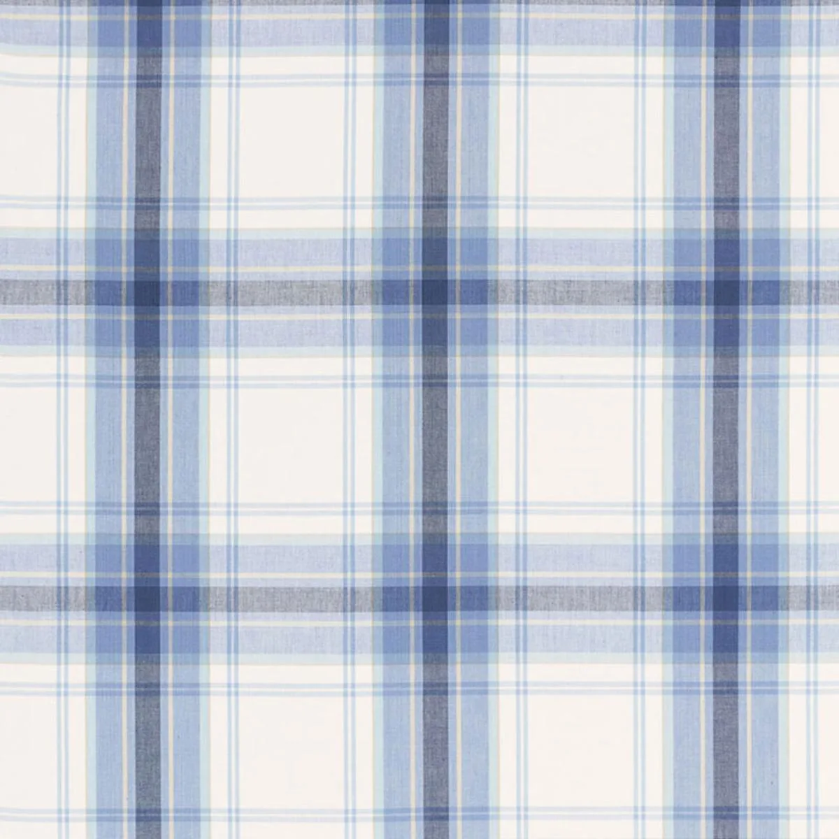 Schumacher 68072 St. Martin Plaid Cornflower fabric swatch
