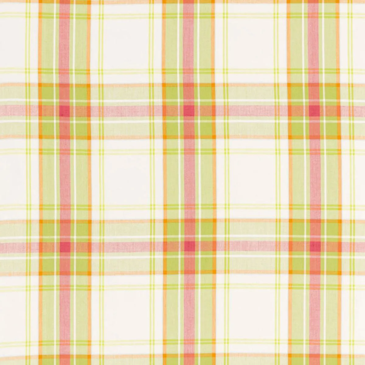 Schumacher 68070 St. Martin Plaid Lime fabric swatch
