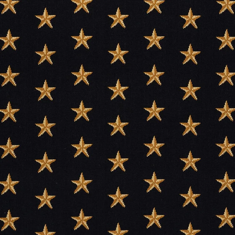 Schumacher 77420 Star éPinglé Black fabric swatch