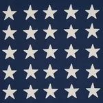 Schumacher 87600 Starfield Appliqué Navy fabric swatch