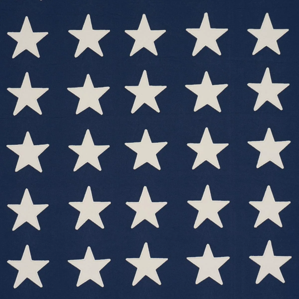 Schumacher 87600 Starfield Appliqué Navy fabric swatch