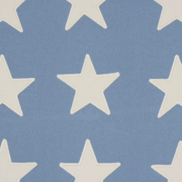 Schumacher 87601 Starfield Appliqué Sky fabric swatch