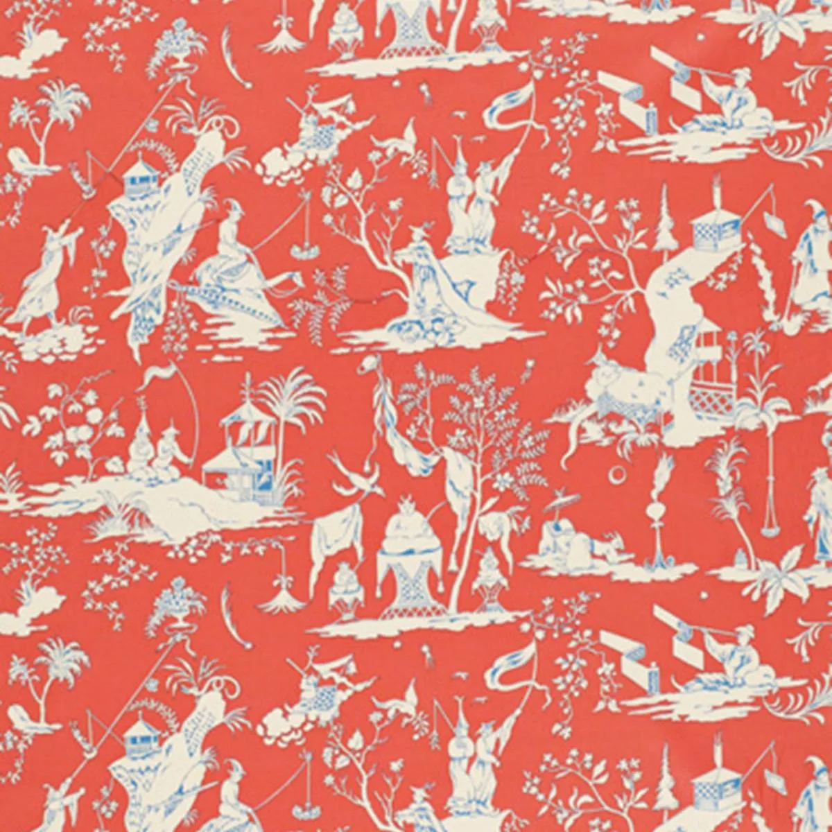 Schumacher 172921 Starry Night Mandarin fabric swatch
