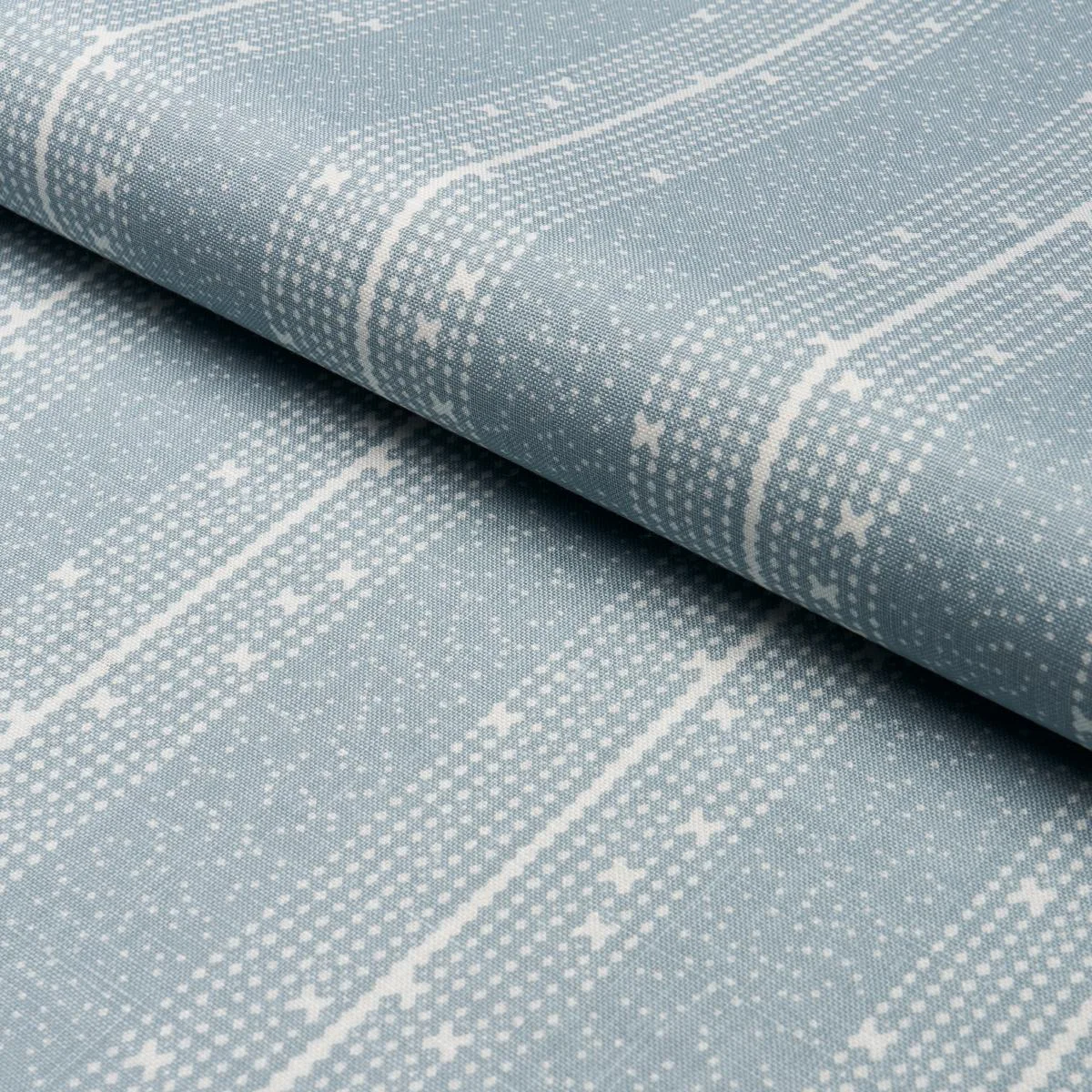 Schumacher 182112 Stella Stripe Blue fabric swatch