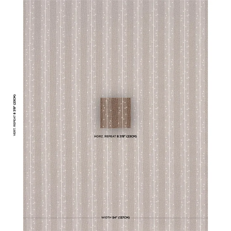 Schumacher 182111 Stella Stripe Brown fabric swatch