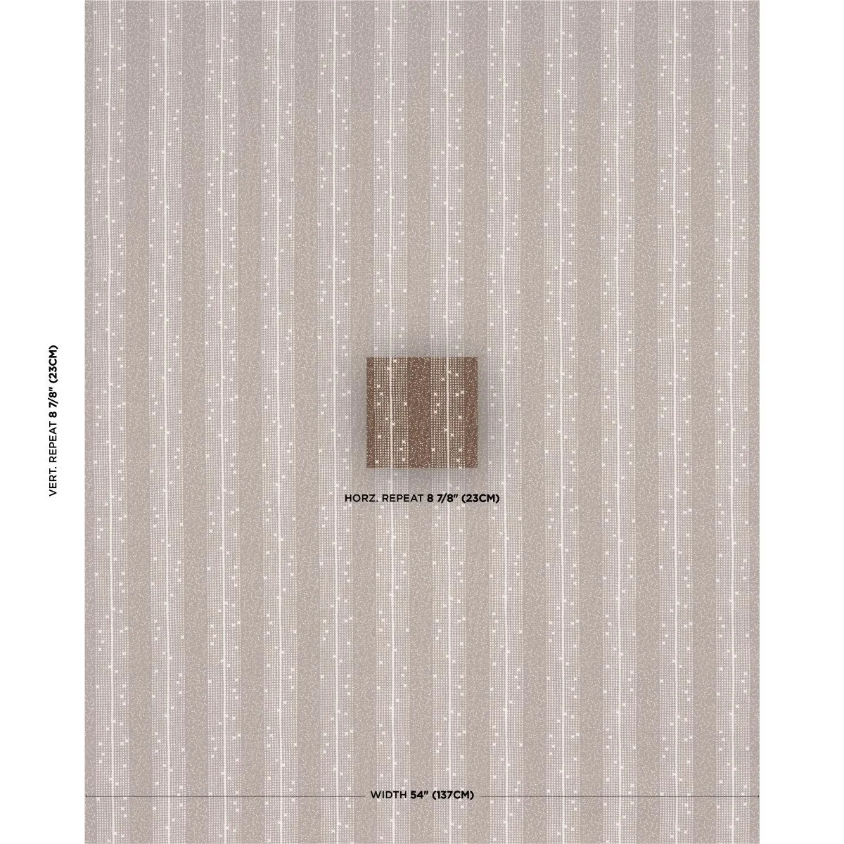 Schumacher 182111 Stella Stripe Brown fabric swatch