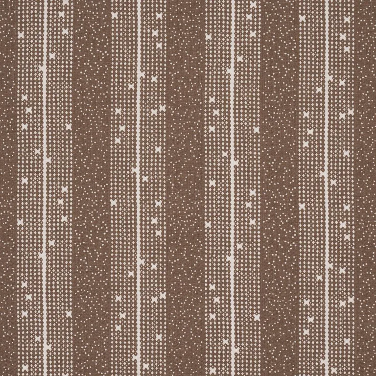 Schumacher 182111 Stella Stripe Brown fabric swatch