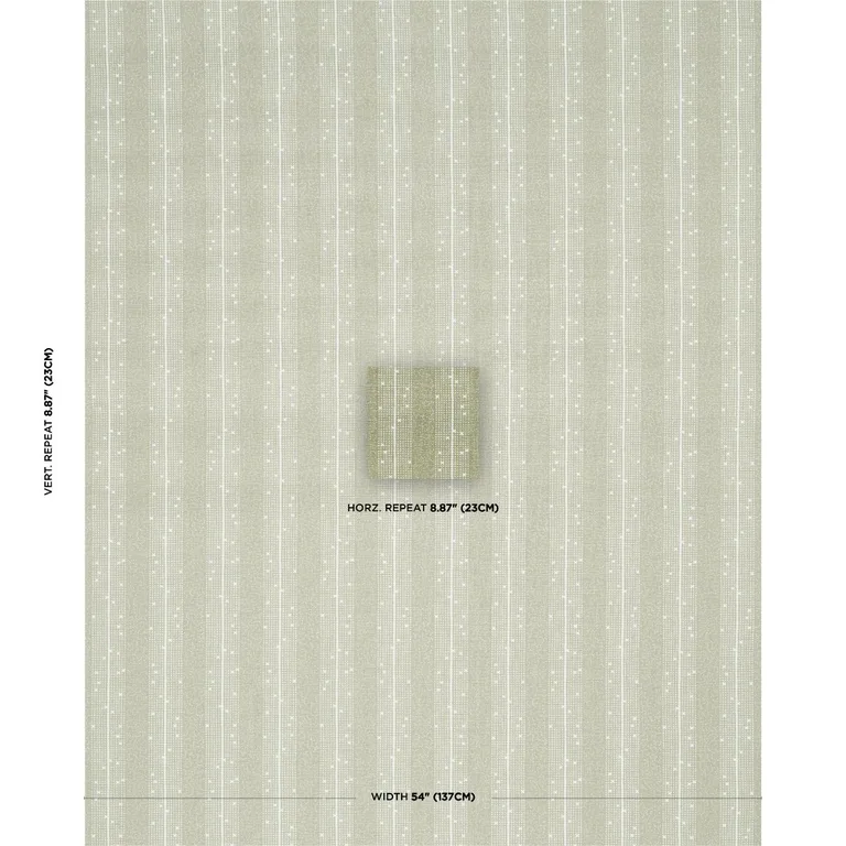 Schumacher 182110 Stella Stripe Moss fabric swatch