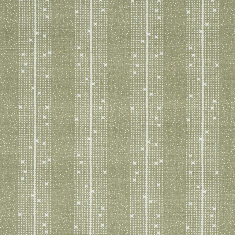 Schumacher 182110 Stella Stripe Moss fabric swatch
