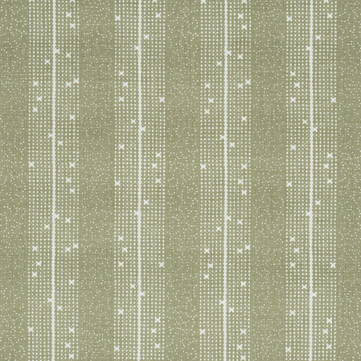 Schumacher 182110 Stella Stripe Moss fabric swatch