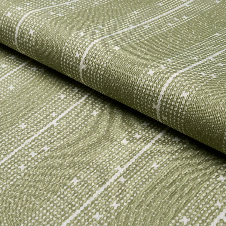 Schumacher 182110 Stella Stripe Moss fabric swatch