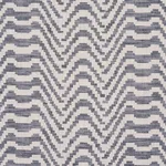 Schumacher 84640 Stepped Chevron Indigo fabric swatch