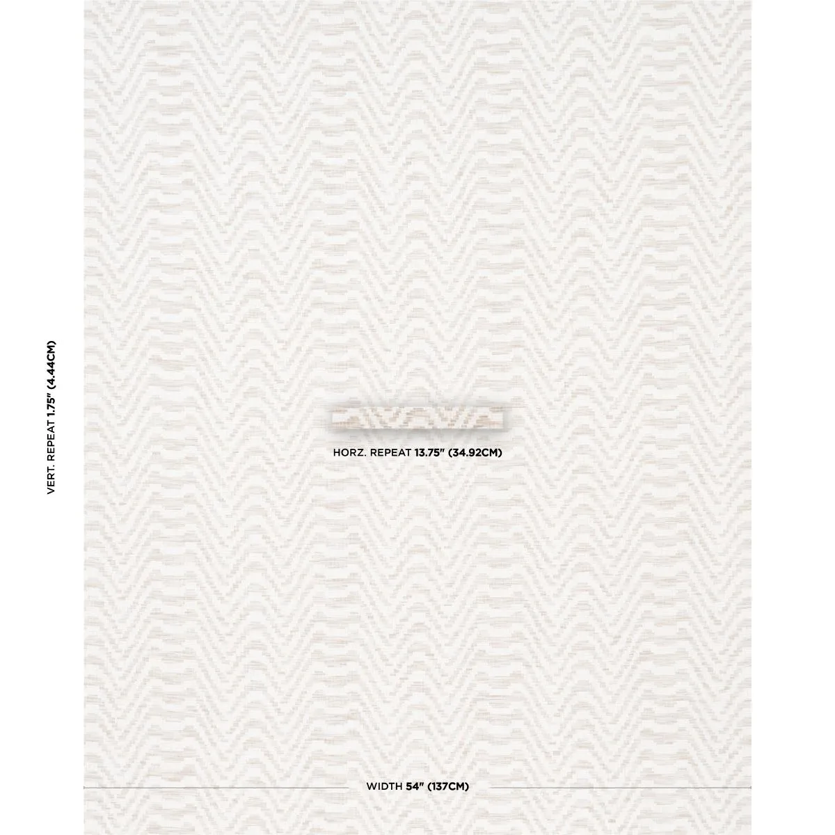 Schumacher 84641 Stepped Chevron Linen fabric swatch