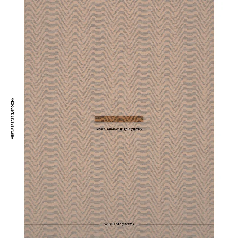 Schumacher 84642 Stepped Chevron Sepia fabric swatch