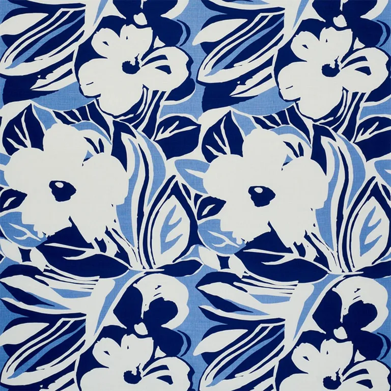 Schumacher 178862 Stevie Blue fabric swatch