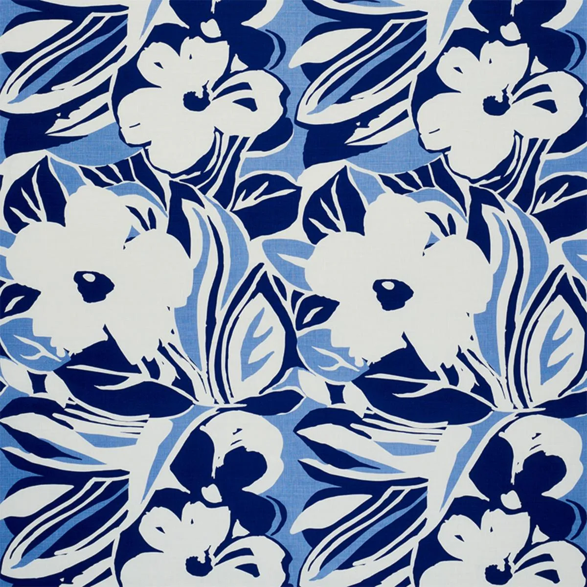 Schumacher 178862 Stevie Blue fabric swatch