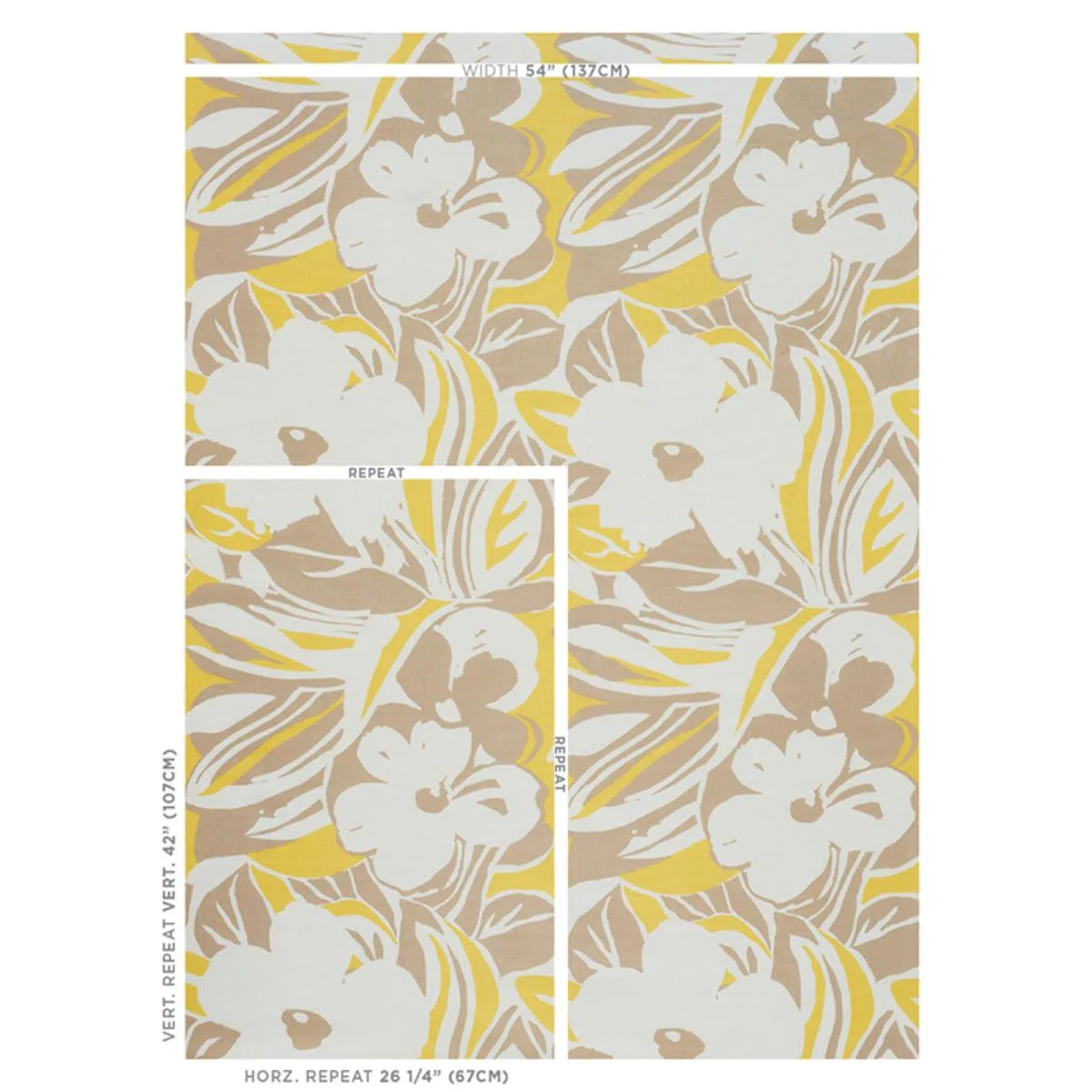 Schumacher 178860 Stevie Neutral fabric swatch