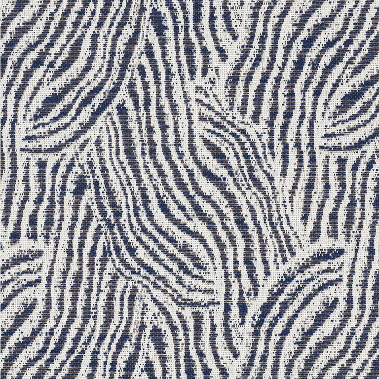 Schumacher 73832 Strata Indoor/Outdoor Indigo fabric swatch