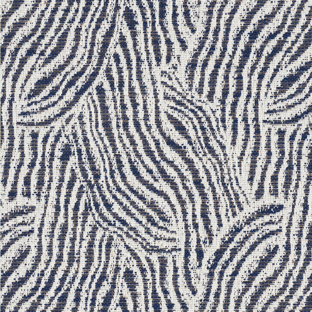 Schumacher 73832 Strata Indoor/Outdoor Indigo fabric swatch