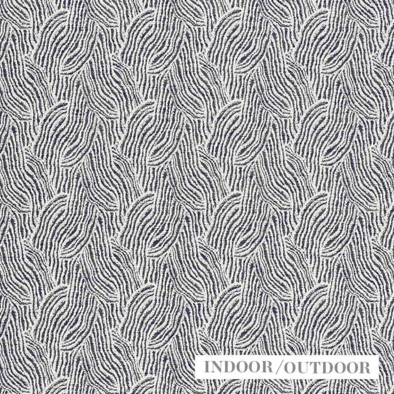 Schumacher 73832 Strata Indoor/Outdoor Indigo fabric swatch