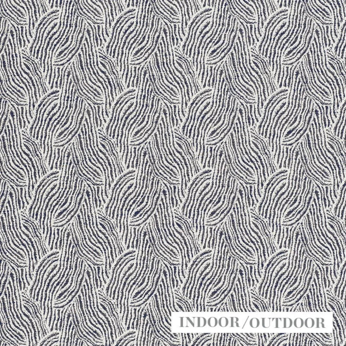 Schumacher 73832 Strata Indoor/Outdoor Indigo fabric swatch