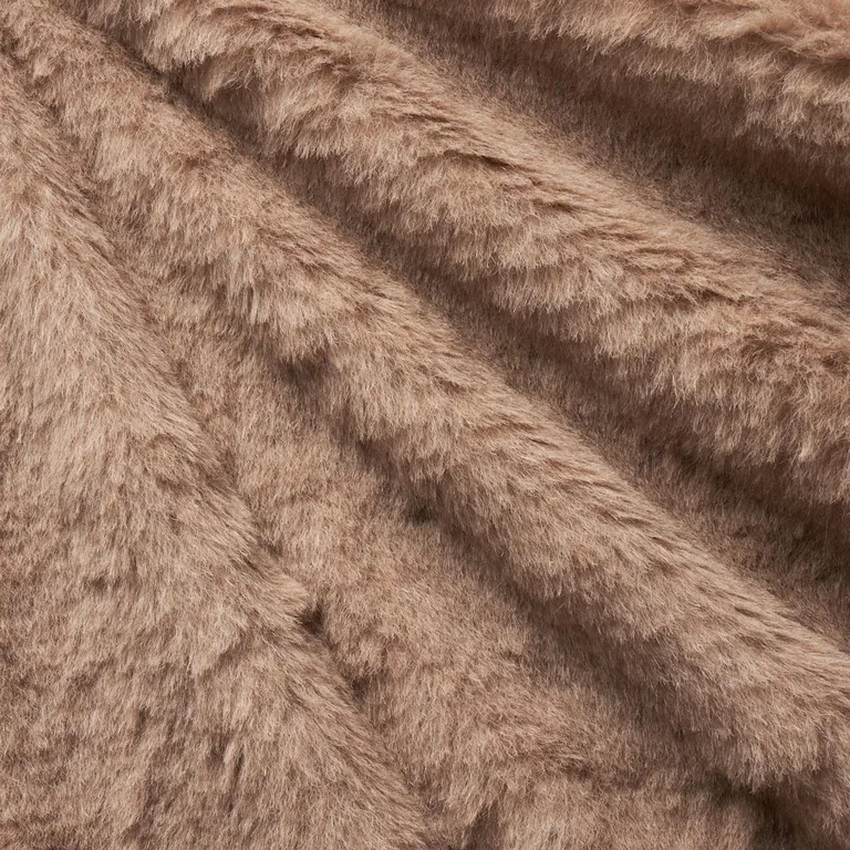 Schumacher 85321 Stratton Faux Fur Fawn fabric swatch