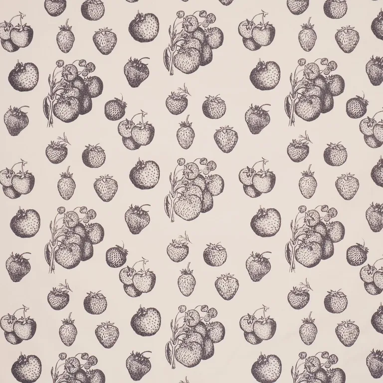 Schumacher TL400080 Strawberry Fields Graphite fabric swatch