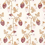 Schumacher 179781 Strawberry Hand Block Print Copper fabric swatch
