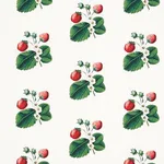 Schumacher 180640 Strawberry Hill White fabric swatch