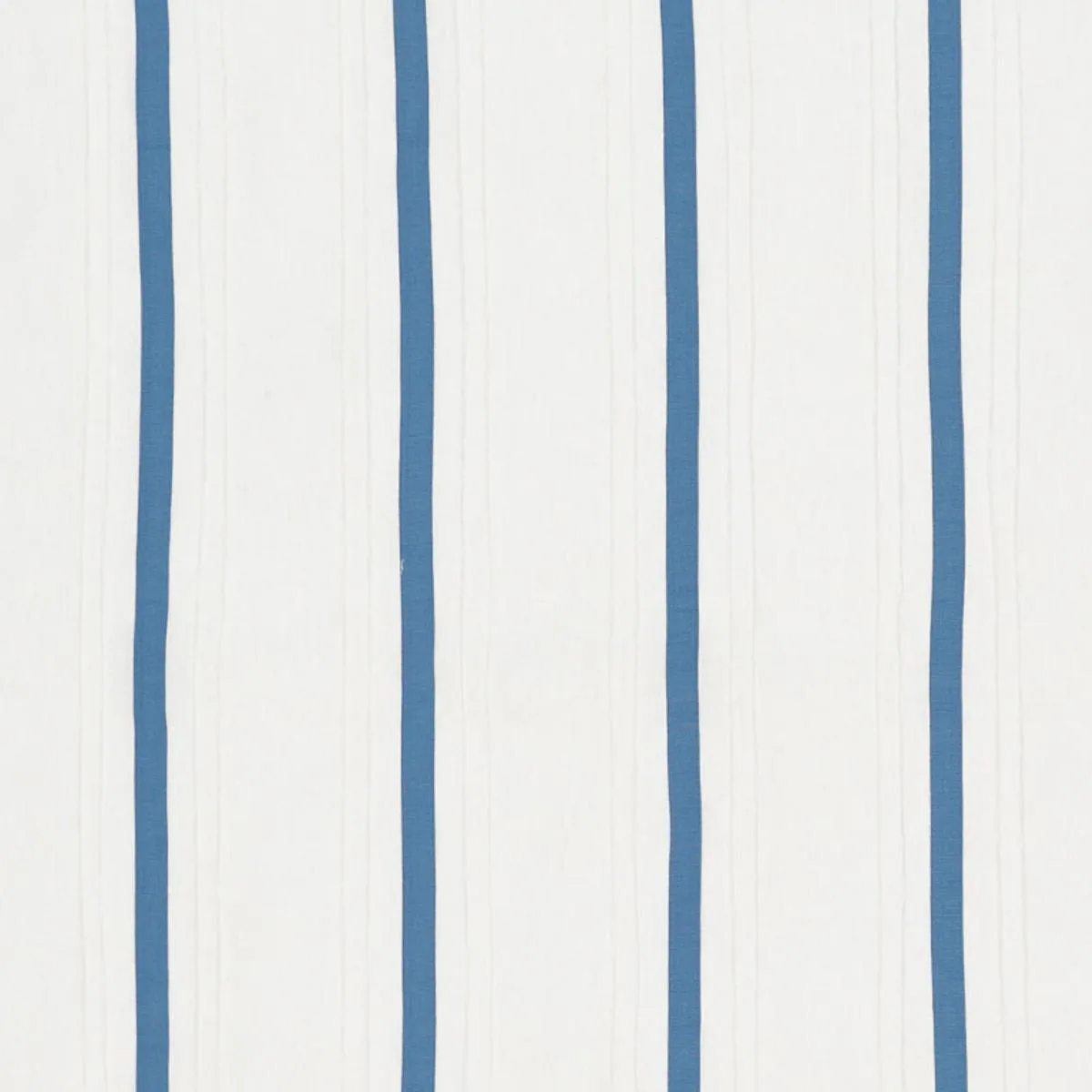 Schumacher 75760 Stripe Appliqué Sheer Blue fabric swatch
