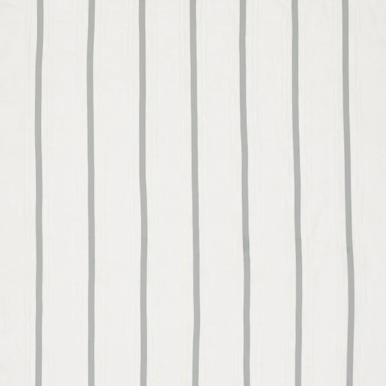 Schumacher 75761 Stripe Appliqué Sheer Grey fabric swatch