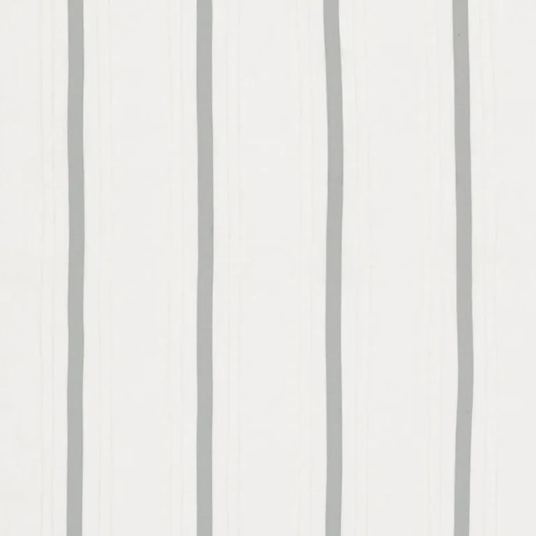 Schumacher 75761 Stripe Appliqué Sheer Grey fabric swatch