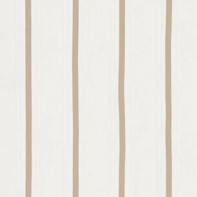 Schumacher 75762 Stripe Appliqué Sheer Tan fabric swatch
