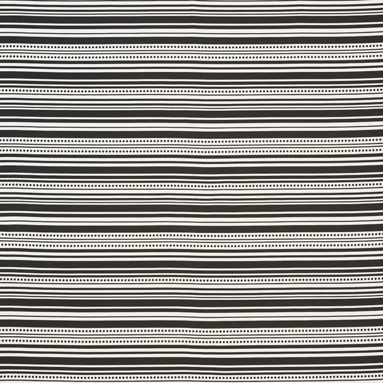 Schumacher 176593 Stripedot Ii Indoor/Outdoor Black fabric swatch