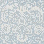 Schumacher 182121 Suffolk Damask Blue fabric swatch