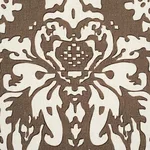 Schumacher 182120 Suffolk Damask Brown fabric swatch