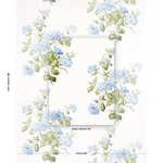 Schumacher 180822 Summer Hydrangea Blue Hydrangea fabric swatch