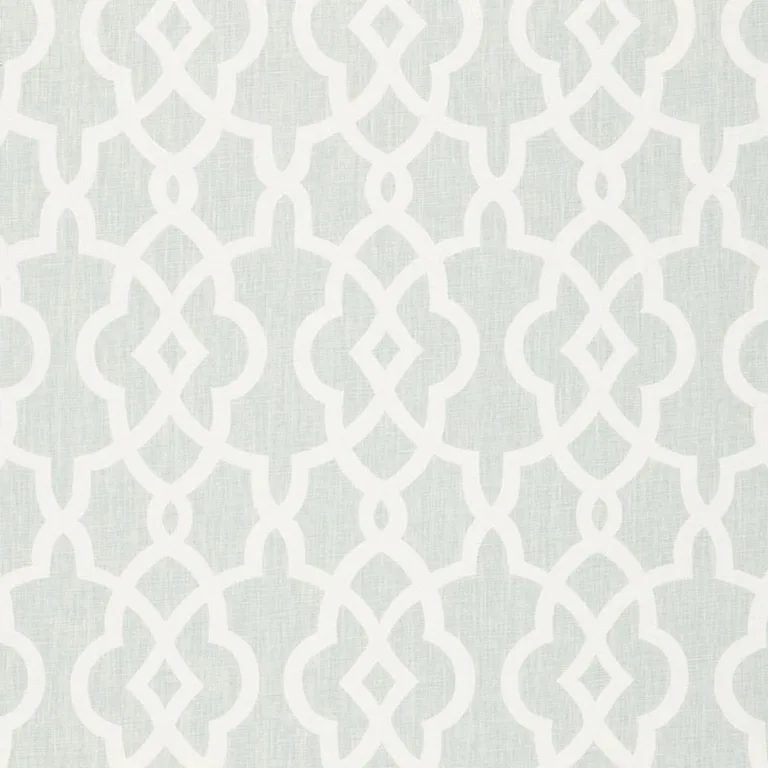 Schumacher 174593 Summer Palace Fret Mineral fabric swatch
