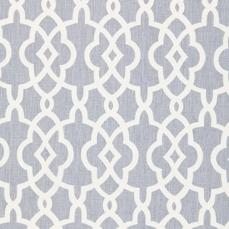 Schumacher 174592 Summer Palace Fret Wisteria fabric swatch